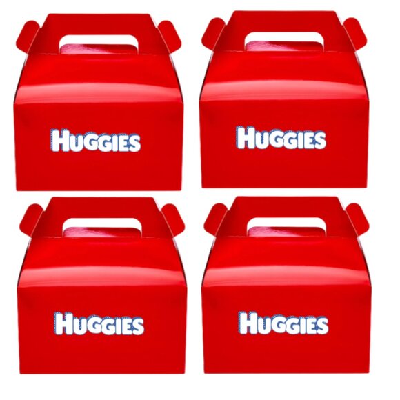 Custom Baby Shower Diaper Theme Party Favor Gift Boxes - Set of 10 - Picture 3 of 5